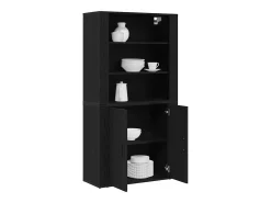 Mueble alto de roble negro en madera reconstituida