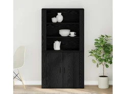 Mueble alto de roble negro en madera reconstituida