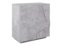 Mueble Aparador de diseño moderno 2 puertas y 2 estantes Ping Side S Concrete