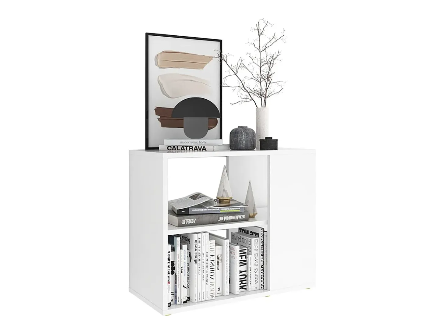 Mueble auxiliar blanco 60x30x50 cm Aglomerado
