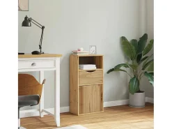 Mueble auxiliar con cajón ODDA 40x24x79 cm madera maciza de pino