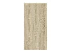 Mueble auxiliar con puertas de cristal roble Sonoma 35x37x75,5cm