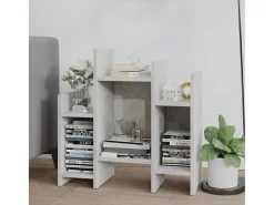 Mueble auxiliar de aglomerado gris hormigón 60x26x60 cm