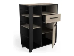 Mueble Auxiliar Industrial Con Ruedas Cocina Roble Krokberg 72x88 cm