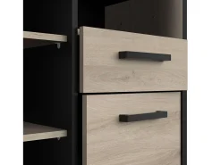 Mueble Auxiliar Industrial Con Ruedas Cocina Roble Krokberg 72x88 cm