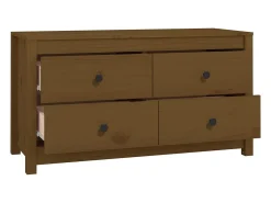 Mueble auxiliar marrón miel 100x40x54 cm madera maciza de pino