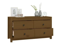 Mueble auxiliar marrón miel 100x40x54 cm madera maciza de pino