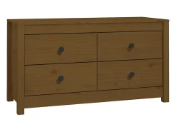 Mueble auxiliar marrón miel 100x40x54 cm madera maciza de pino