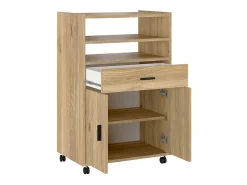 Mueble auxiliar New Aura con ruedas natural 92x59x39,6 cm