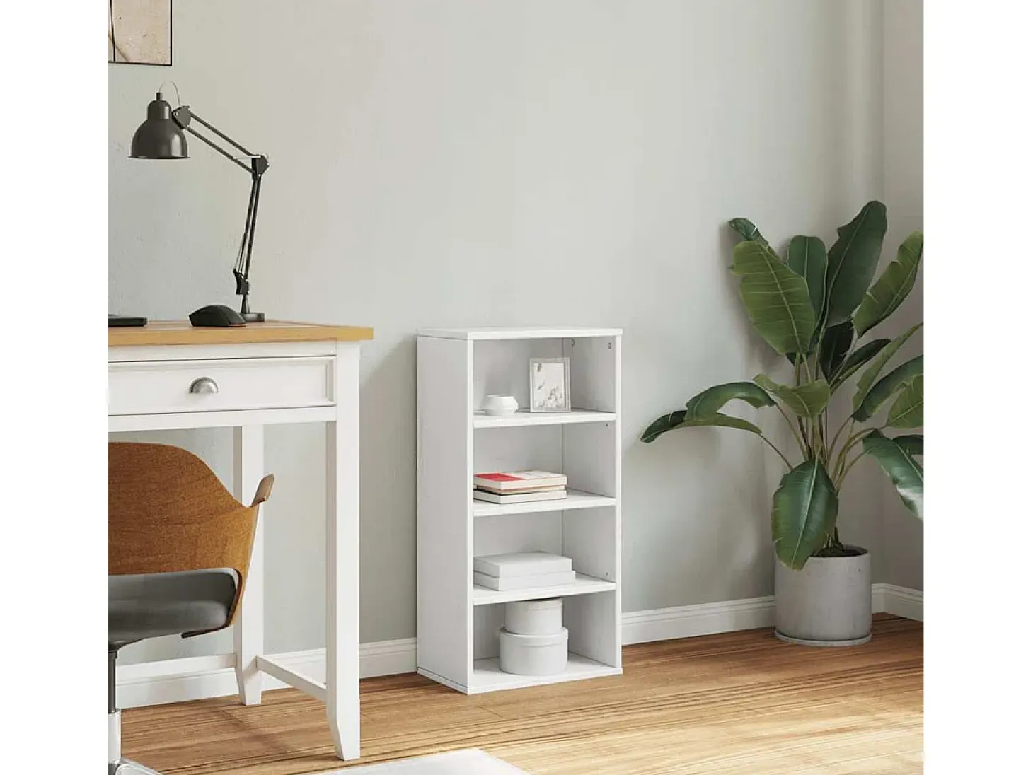 Mueble auxiliar ODDA blanco 40x24x79 cm madera maciza de pino