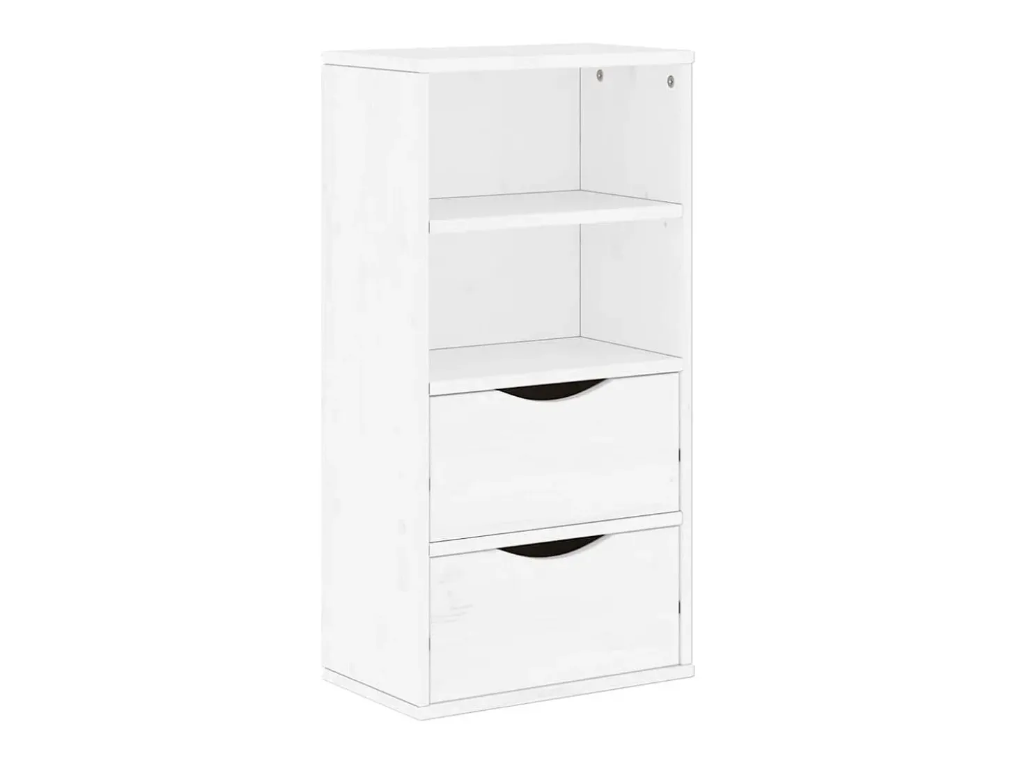 Mueble auxiliar ODDA blanco con cajones 40x24x79 cm madera maciza de pino