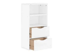 Mueble auxiliar ODDA blanco con cajones 40x24x79 cm madera maciza de pino