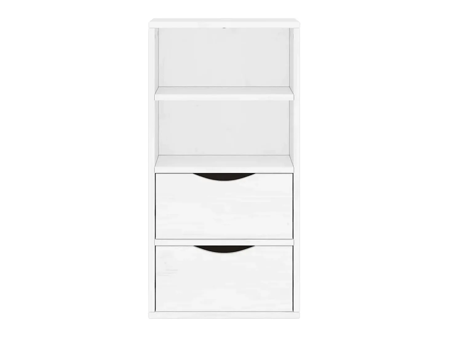 Mueble auxiliar ODDA blanco con cajones 40x24x79 cm madera maciza de pino