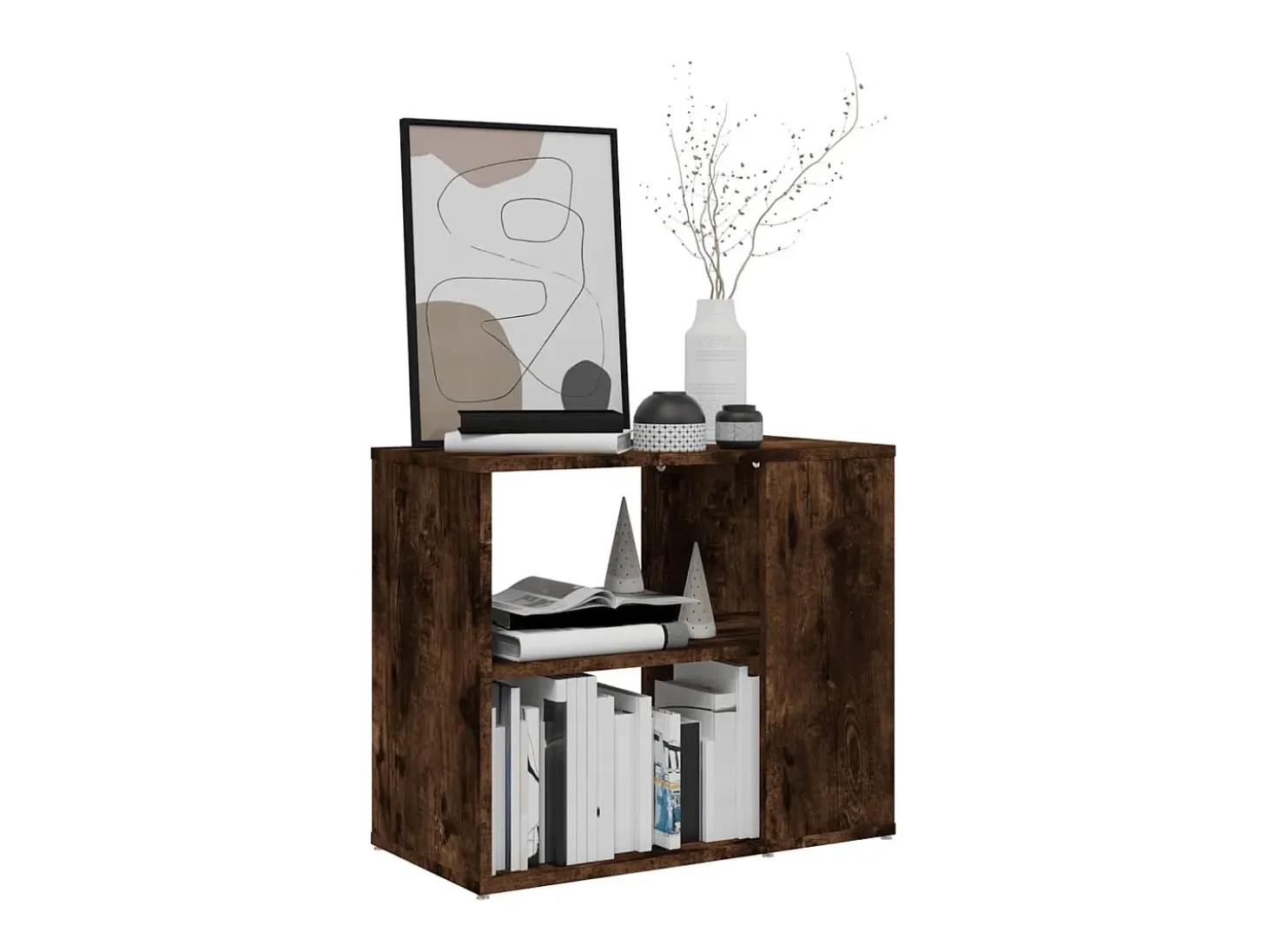 Mueble auxiliar Roble ahumado 60x30x50 cm Madera de ingeniería