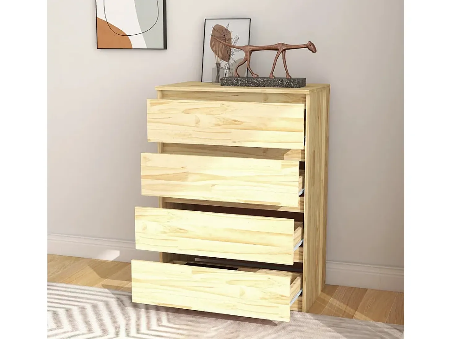 Mueble auxiliar 60x36x84 cm Madera maciza de pino