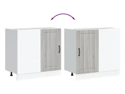 Mueble bajo de cocina Lucca madera contrachapada sonoma gris