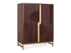 Mueble bar en madera de mango y metal 119 cm alto