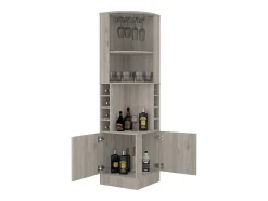 Mueble bar esquinero Syrah, con soporte para copas , 180.59 cm X 46.73 cm X 46.73 cm , Blanco