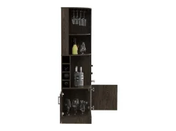 Mueble bar esquinero Syrah, con soporte para copas 180.6CM A X 46.9CM An X 46.9CM P Coñac
