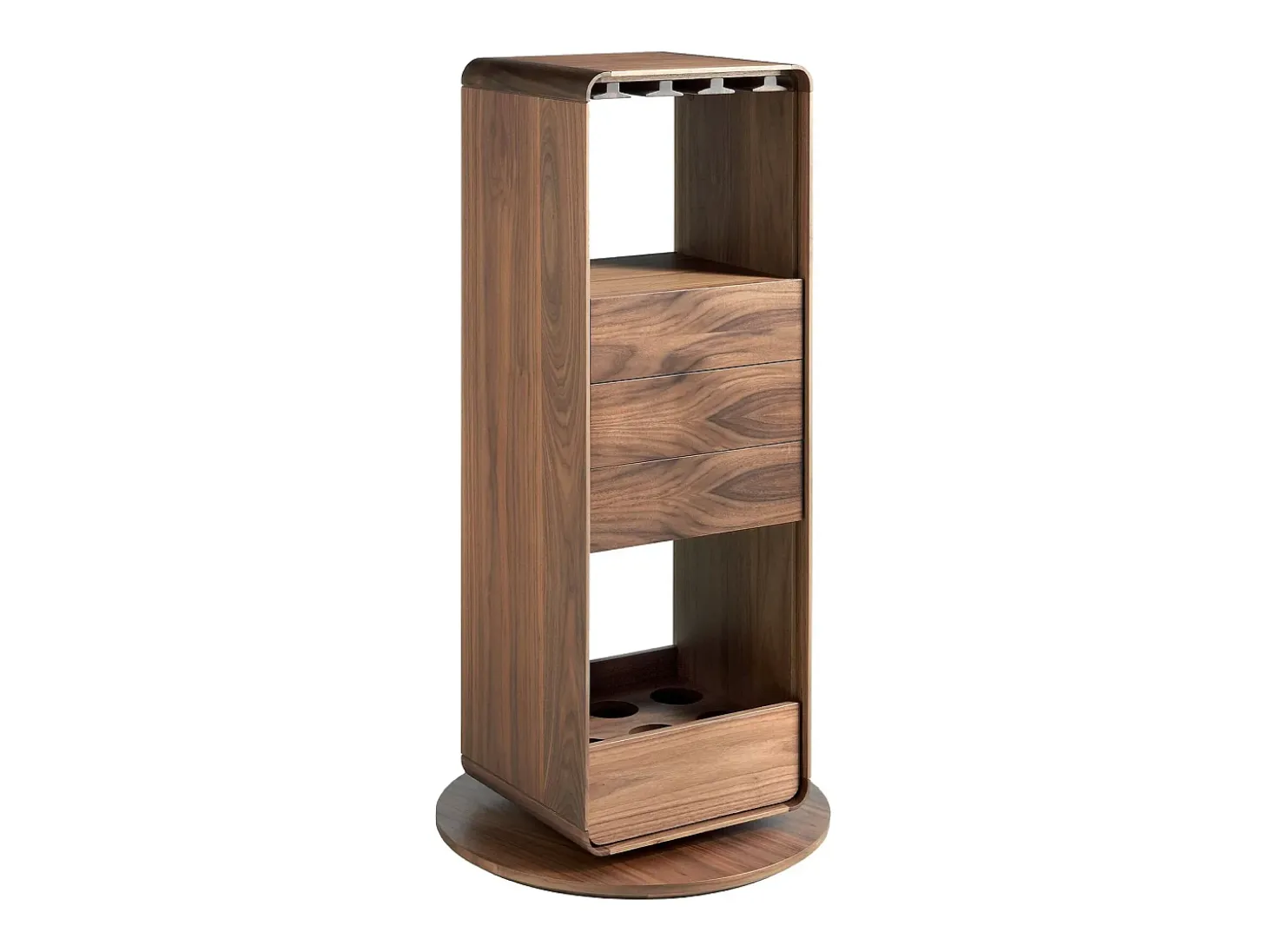 Mueble bar giratorio nogal 3115 ANGEL CERDA