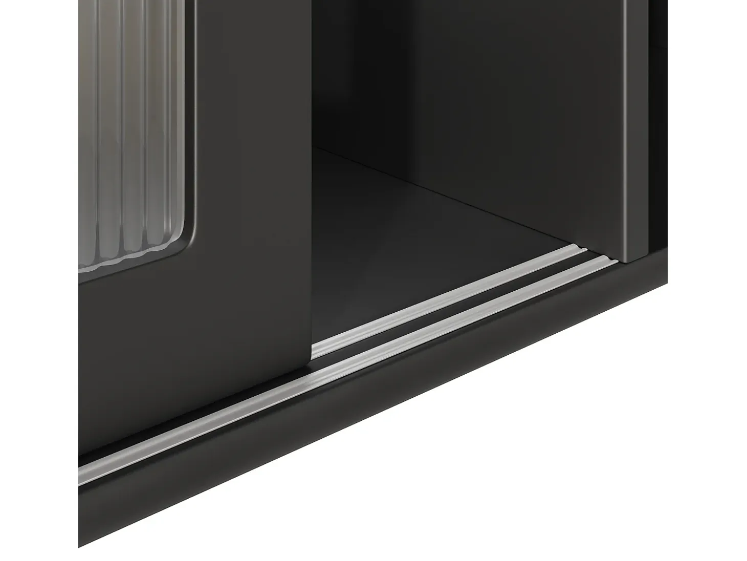 Mueble buffet con LED, 3 tiroirs, étagères réglables, MDF, negro (120x35x167 cm)