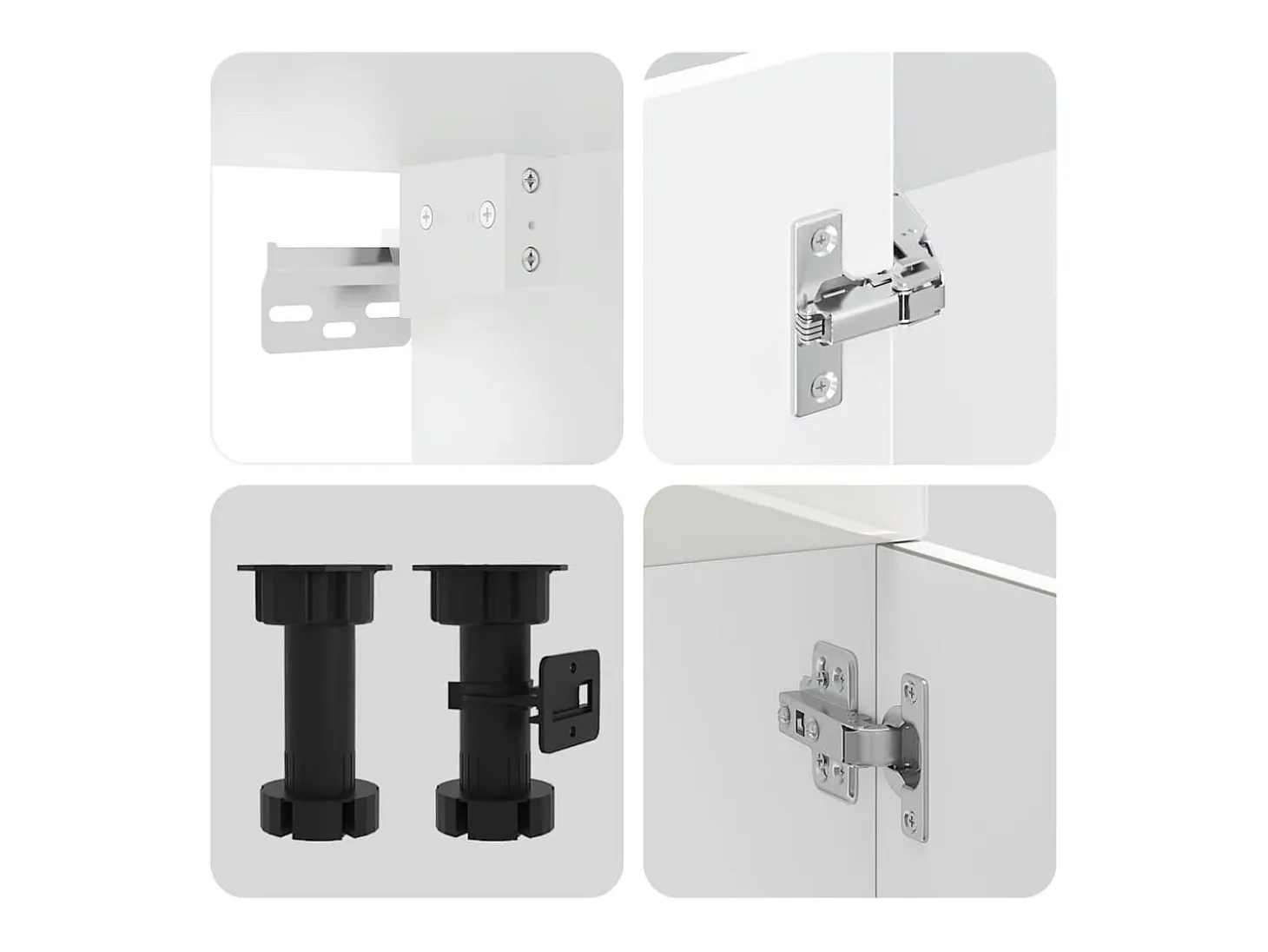 Mueble cocina Kalmar blanco de alto brillo 4 pzas