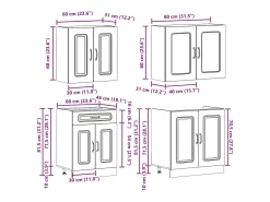 Mueble cocina Kalmar blanco de alto brillo 4 pzas