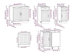 Mueble cocina Kalmar madera vieja 11 pzas madera contrachapada