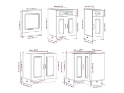 Mueble cocina Kalmar roble sonoma 11 pzas madera contrachapada