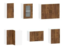 Mueble cocina Kalmar roble ahumado 11 pzas madera contrachapada