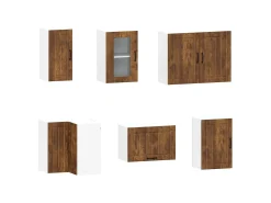 Mueble cocina Kalmar roble ahumado 11 pzas madera contrachapada