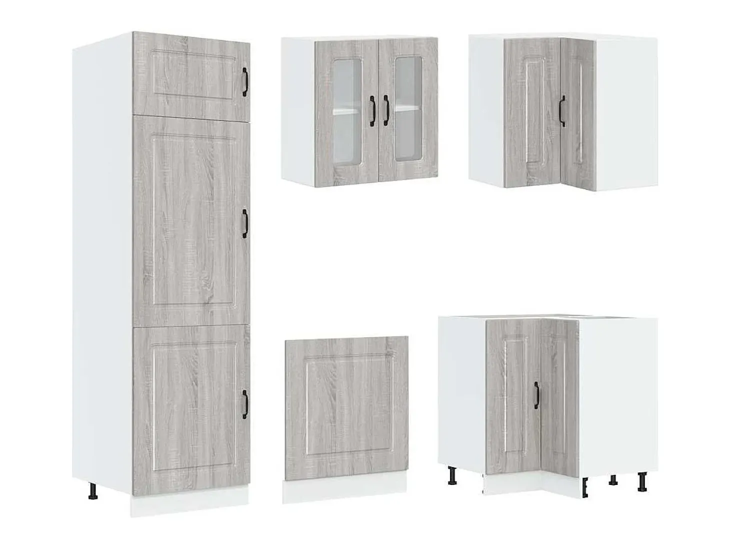 Mueble cocina Kalmar sonoma gris 14 pzas madera contrachapada