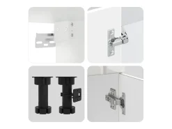 Mueble cocina Lucca blanco brillo 11 pzas madera contrachapada