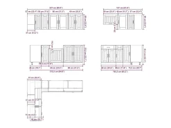 Mueble cocina Lucca gris hormigón 11 pzas madera contrachapada