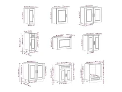 Mueble cocina Porto roble ahumado 14 pzas madera contrachapada
