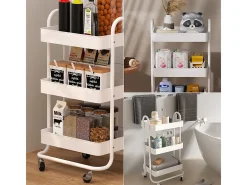 Mueble con ruedas blanco 45.9x34x78.7 tron