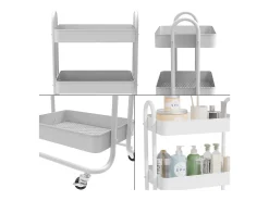 Mueble con ruedas blanco 45.9x34x78.7 tron