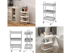 Mueble con ruedas blanco 45.9x34x78.7 tron