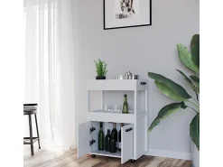 Mueble con ruedas blanco 60x40.2x88.7 simon