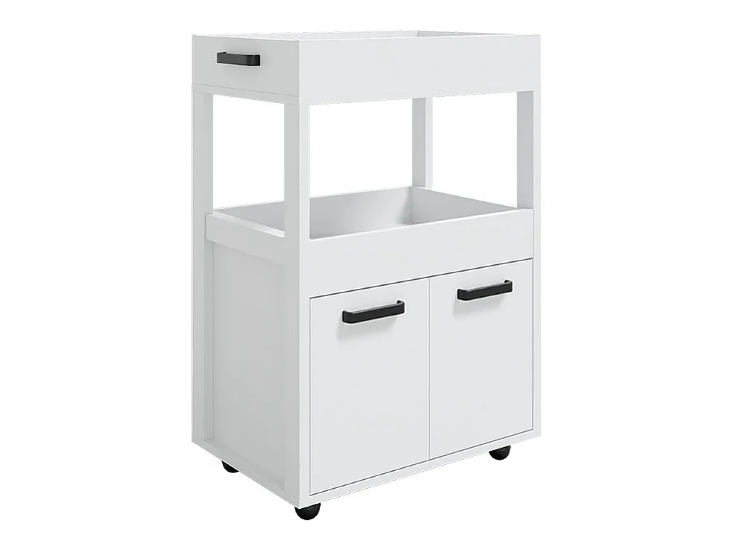 Mueble con ruedas blanco 60x40.2x88.7 simon