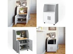 Mueble con ruedas blanco 55x38.4x83.8 elio