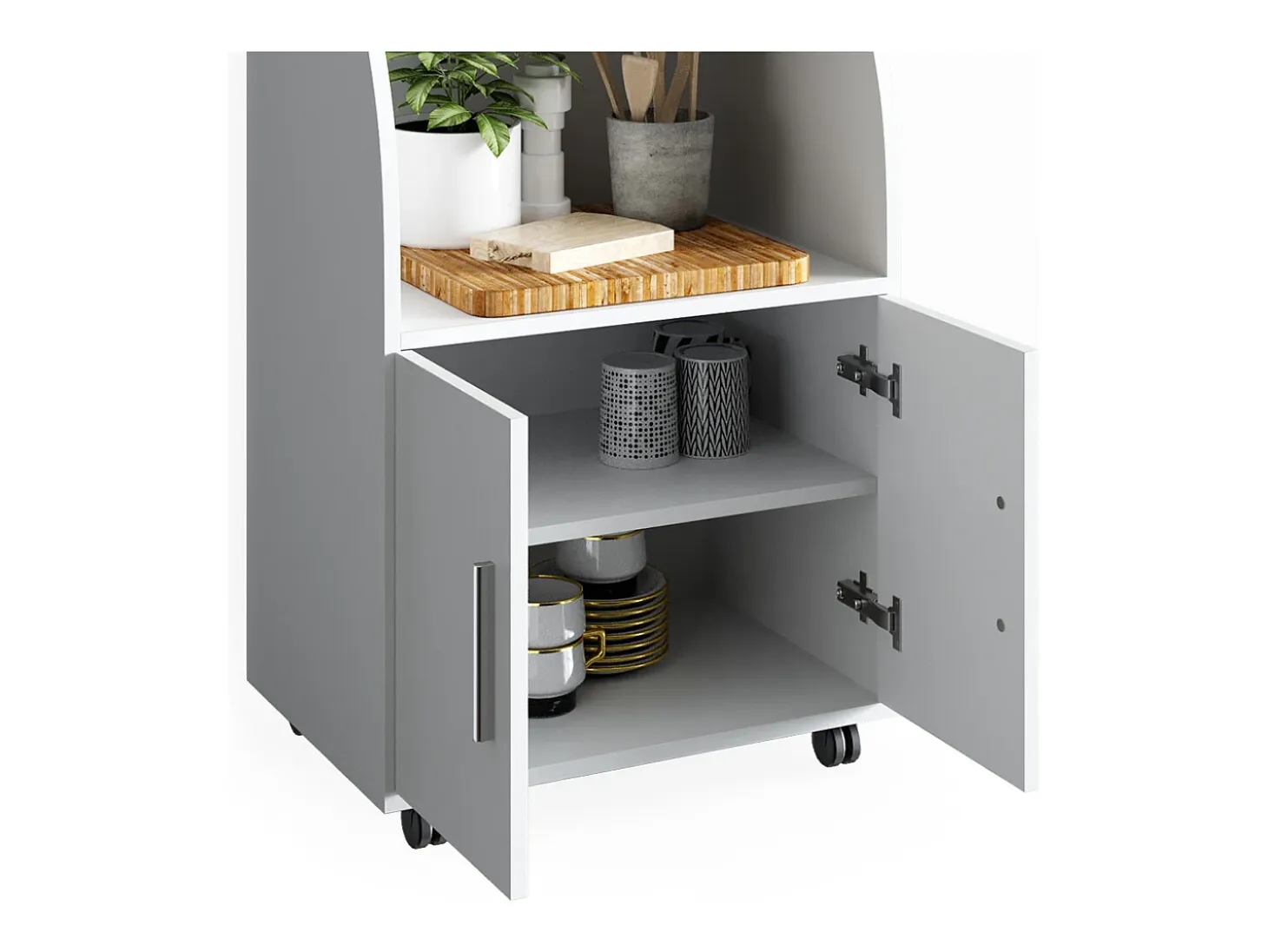 Mueble con ruedas blanco 55x38.4x83.8 elio