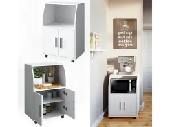 Mueble con ruedas blanco 55x38.4x83.8 elio