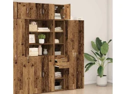 Mueble de almacenaje antiguo de madera 30x42,5x225 cm madera reconstituida