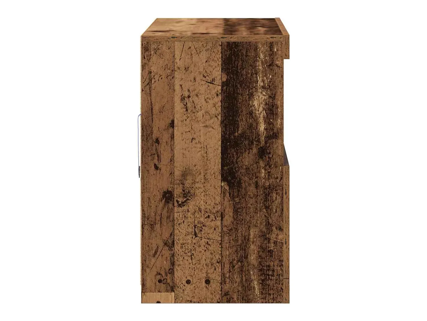 Mueble de almacenaje con luces LED Madera antigua 81x37x67 cm