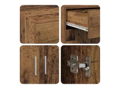 Mueble de almacenaje de madera antigua 80x42,5x93,5 cm en madera de ingeniería