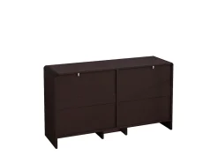 Mueble de almacenaje de ratán en forma de arco con 6 cajones - para salón o cocina - Marrón