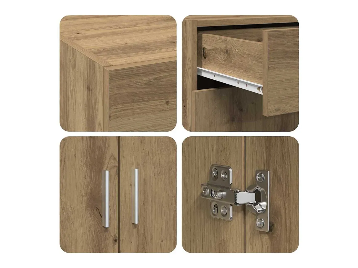 Mueble de almacenaje de roble 80x42,5x93,5 cm Madera de ingeniería