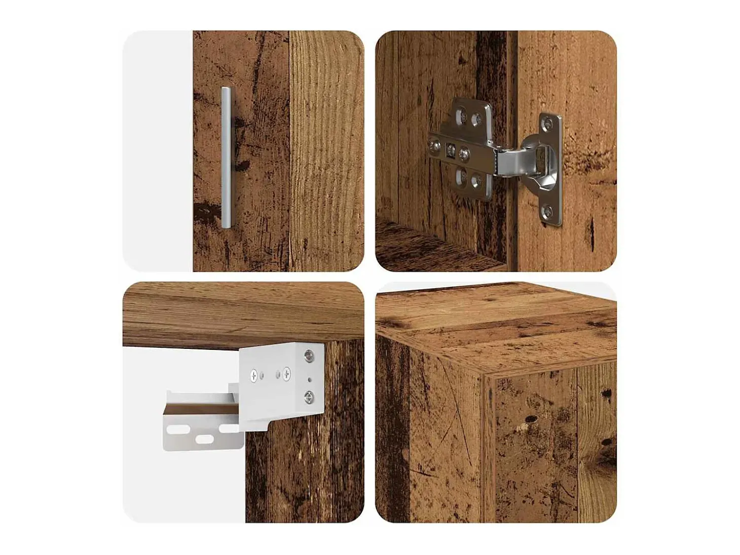 Mueble de almacenaje estrecho Madera vieja 30x42,5x225 cm Madera de ingeniería