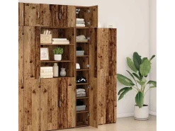 Mueble de almacenaje estrecho Madera vieja 30x42,5x225 cm Madera de ingeniería